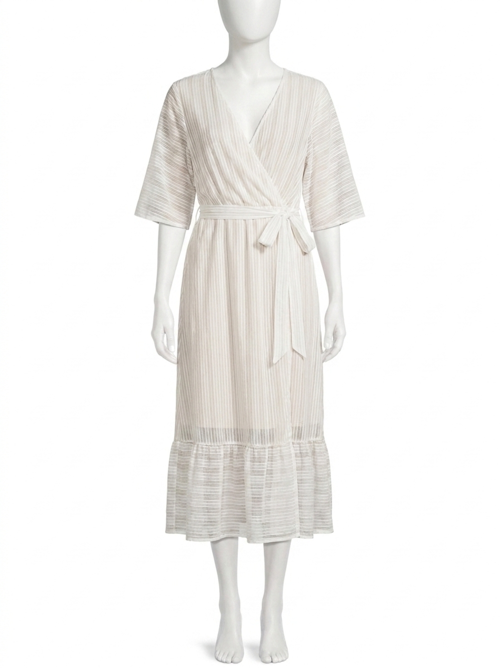 NEW APRICOT shimmer kimono midaxi dress in cream